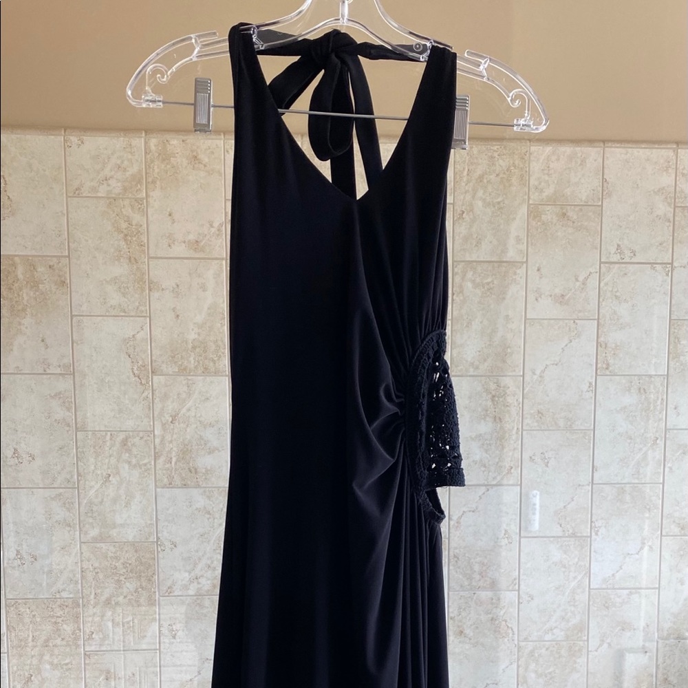 LAUNDRY Black Halter Dress